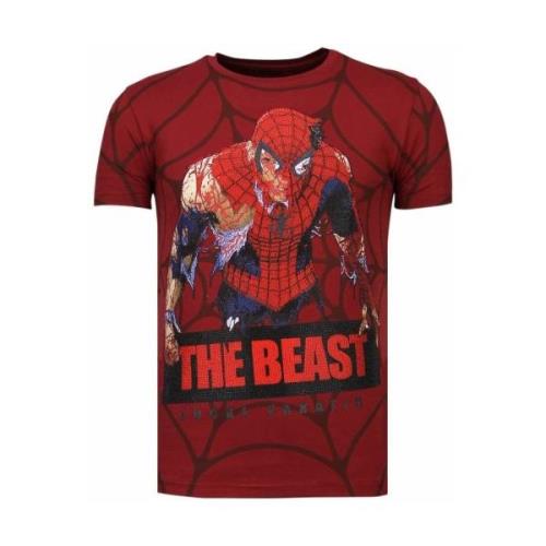 T-shirt Korte Mouw Local Fanatic The Beast Spider Rhinestone