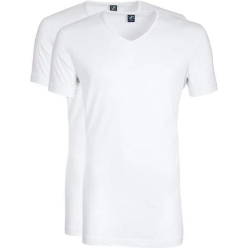 T-shirt Suitable T-shirt Wit V-hals Vibambo Bamboe 2-Pack