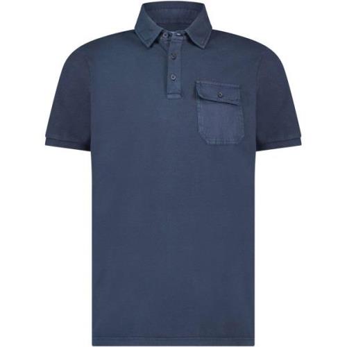T-shirt State Of Art Polo Pique Donkerblauw