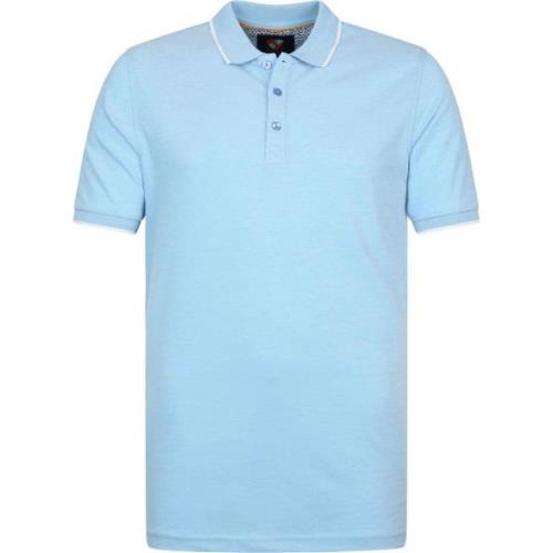T-shirt Suitable Oxford Polo Lichtblauw