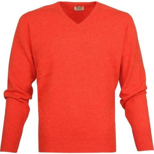 Sweater William Lockie Pullover Lamswol V Inferno