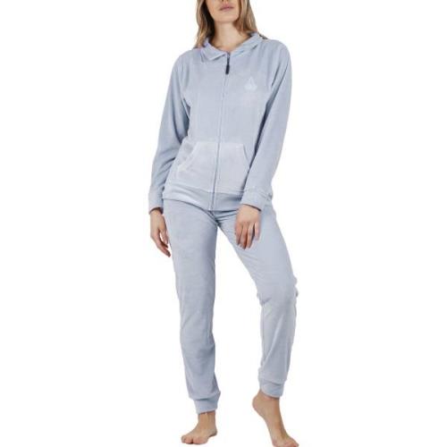 Pyjama's / nachthemden Admas Pyjama loungewear broek jas met rits Soft...