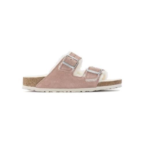 Sandalen Birkenstock Arizona Shearling 1023258 Narrow - Pink Clay