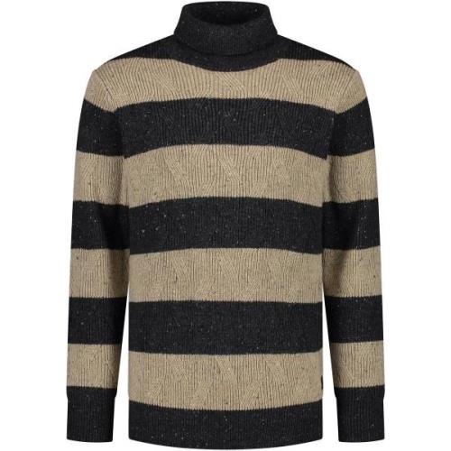 Sweater Dstrezzed Coltrui Wol Mix Streep Antraciet