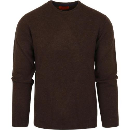 Sweater Suitable Pullover Wol O-Hals Bruin