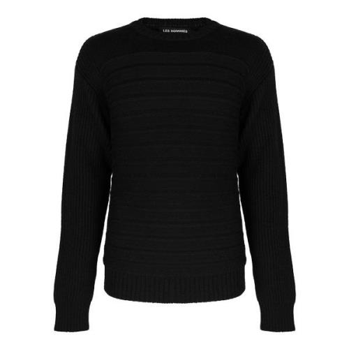 Trui Les Hommes LJK402-660U | Round Neck Sweater with Pleats