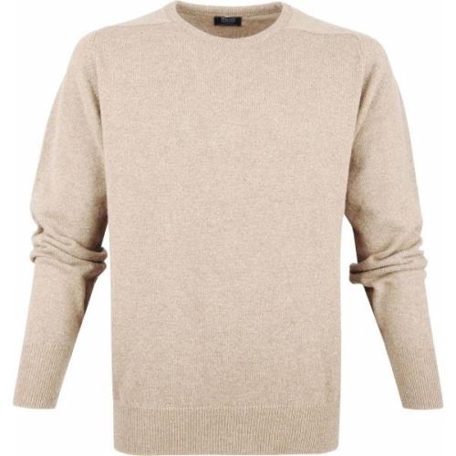 Sweater William Lockie Trui Lamswol Beige