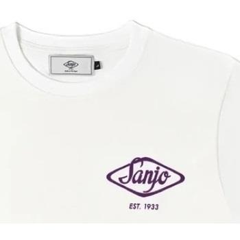 T-shirt Sanjo Flocked Logo T-Shirt - White
