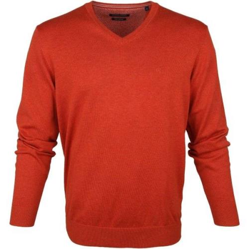 Sweater Casa Moda Pullover V-Hals Oranje