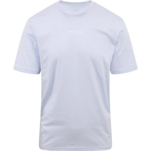 T-shirt Marc O'Polo T-Shirt Logo Lichtblauw