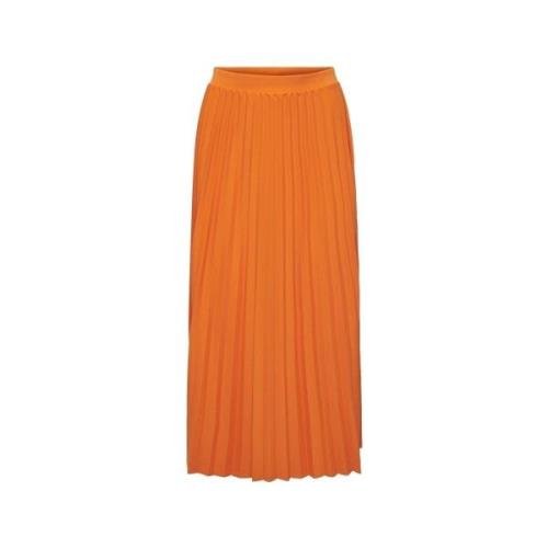 Rok Only Melisa Plisse Skirt - Orange Peel