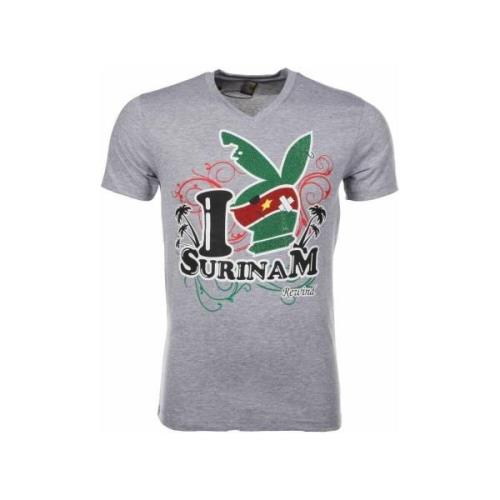 T-shirt Korte Mouw Local Fanatic I Love Suriname