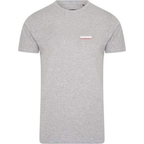 T-shirt Korte Mouw Subprime Shirt Chest Logo Grey