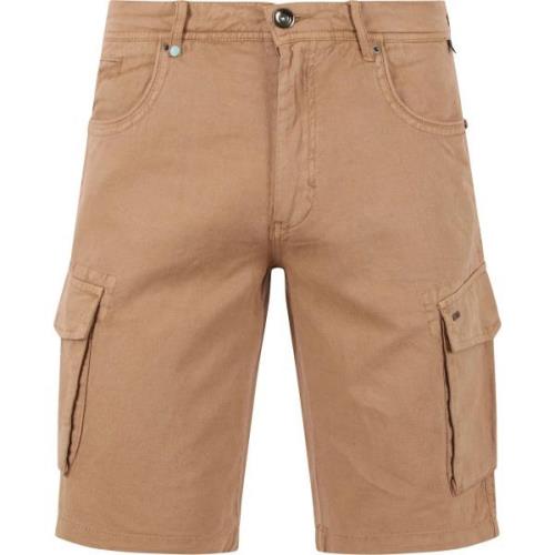 Broek No Excess Cargo Short Linnen Beige