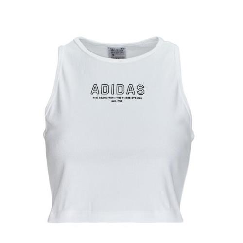 T-shirt Korte Mouw adidas Crop Top WHITE