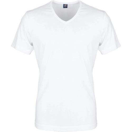 T-shirt Suitable Try Now! T-shirt Wit V-hals Vita