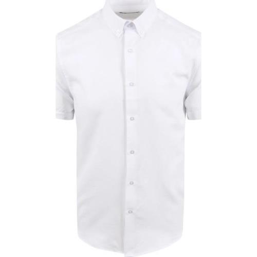 Overhemd Lange Mouw Suitable Short Sleeve Overhemd Wit