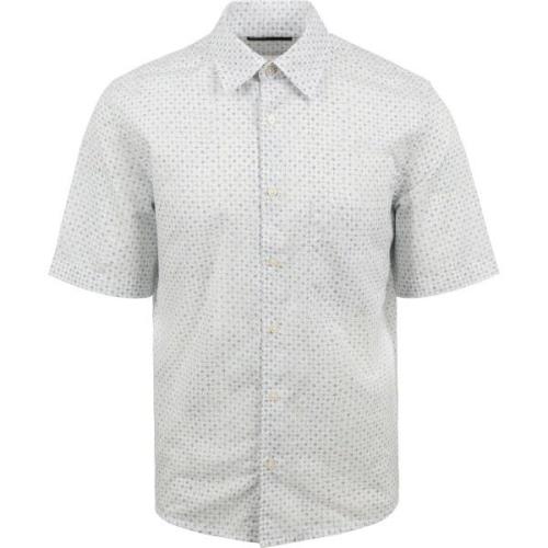 Overhemd Lange Mouw Marc O'Polo Overhemd Short Sleeves Print Wit