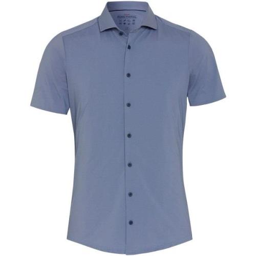 Overhemd Lange Mouw Pure Short Sleeve The Functional Shirt Blauw Stree...