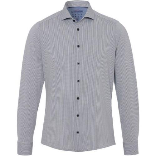 Overhemd Lange Mouw Pure The Functional Shirt Patroon Donkerblauw