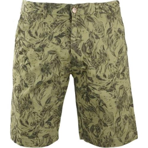 Broek Suitable Basic Korte Broek Groene Print