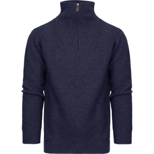 Sweater Suitable Half Zip Trui Donkerblauw