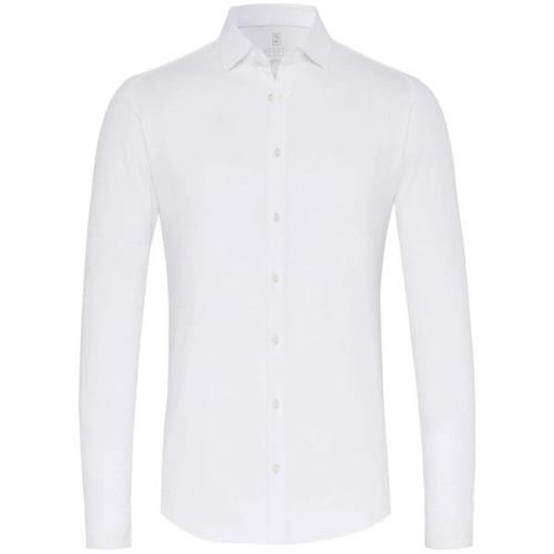 Overhemd Lange Mouw Desoto Overhemd Strijkvrij Jersey Wit