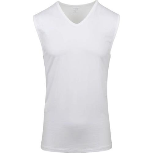 T-shirt Mey V-hals Dry Cotton Muscle Singlet Wit