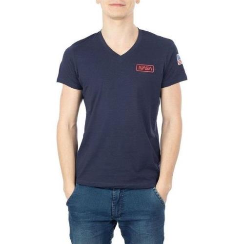 T-shirt Nasa BASIC FLAG V NECK