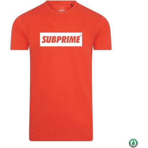 T-shirt Korte Mouw Subprime Shirt Block Rood