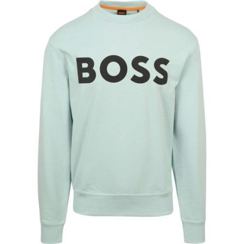 Sweater BOSS Trui Logo Turqouise