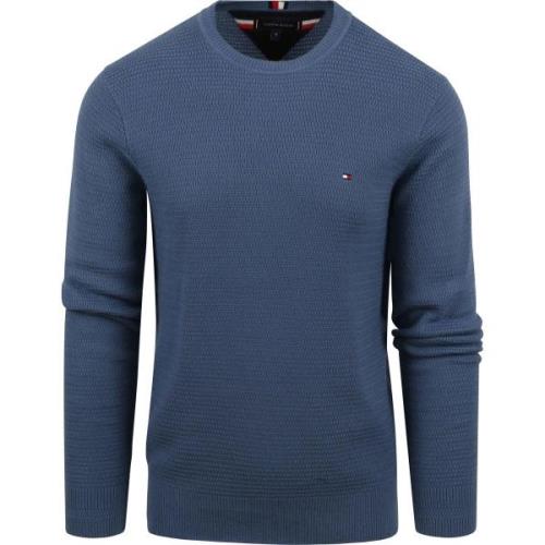 Sweater Tommy Hilfiger Interlaced Pullover Blauw