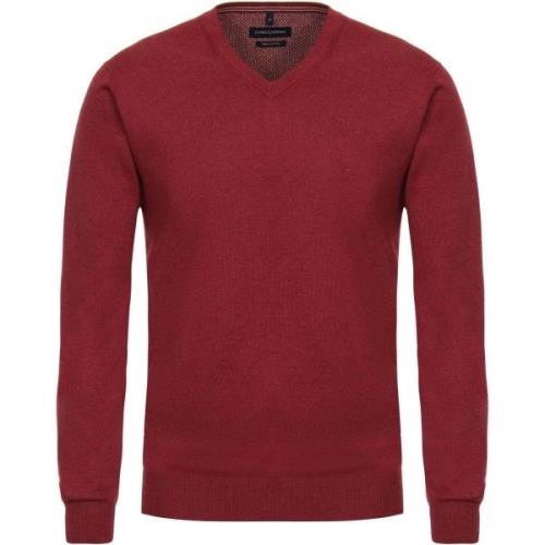 Sweater Casa Moda Pullover V-Hals Bordeaux