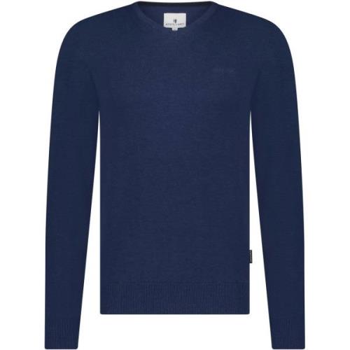 Sweater State Of Art Trui V-Hals Kobaltblauw