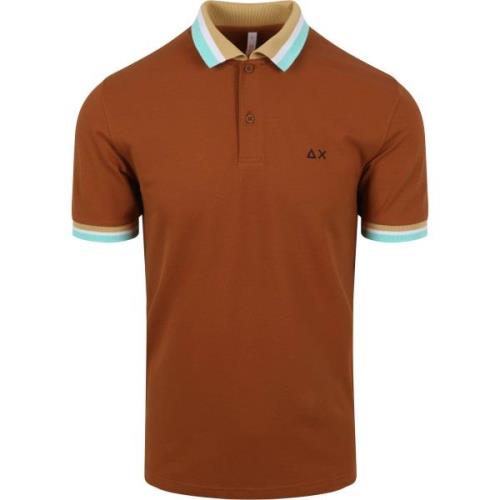 T-shirt Sun68 Poloshirt Multistripes Bruin