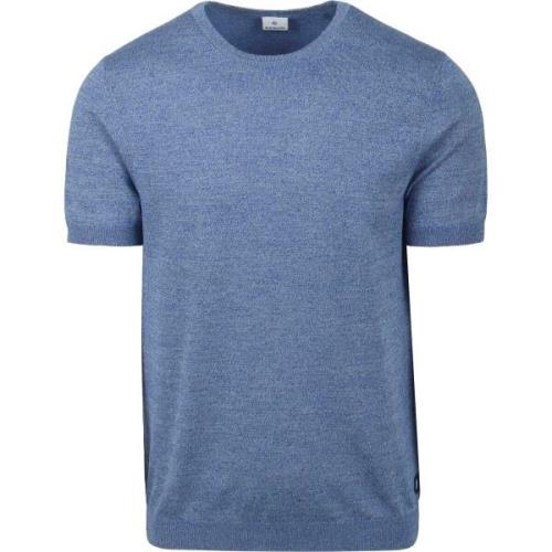 T-shirt Blue Industry Knitted T-Shirt Melange Blauw