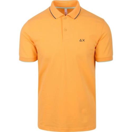 T-shirt Sun68 Poloshirt Small Stripe Collar Oranje