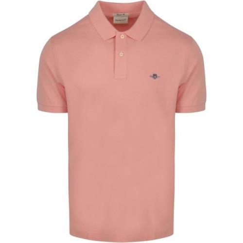 T-shirt Gant Shield Piqué Poloshirt Roze