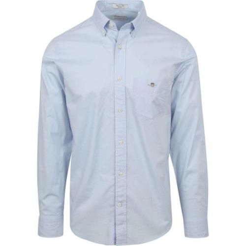 Overhemd Lange Mouw Gant Casual Overhemd Poplin Lichtblauw