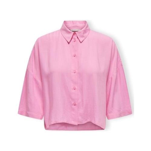Blouse Only Noos Astrid Life Shirt 2/4 - Begonia Pink