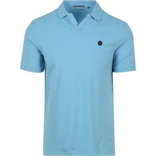T-shirt No Excess Poloshirt Riva Solid Blauw