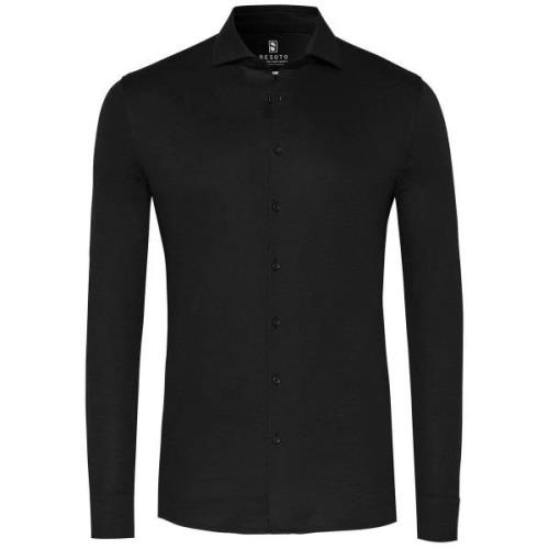 Overhemd Lange Mouw Desoto Essential Overhemd Hai Jersey Zwart