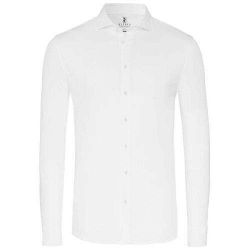 Overhemd Lange Mouw Desoto Essential Overhemd Hai Jersey Wit
