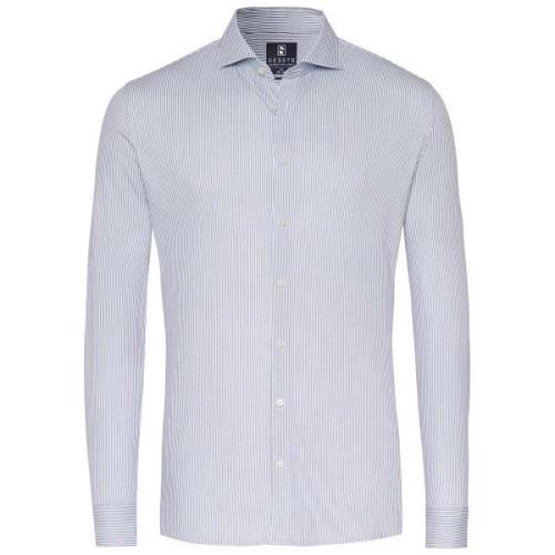 Overhemd Lange Mouw Desoto Essential Overhemd Hai Piqué Strepen Blauw