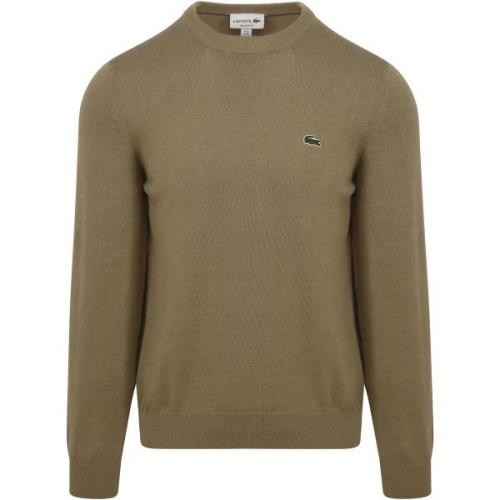 Sweater Lacoste Pullover Groen Beige
