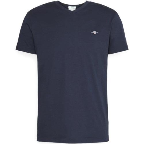 T-shirt Korte Mouw Gant Slim Shield V-Neck Tee