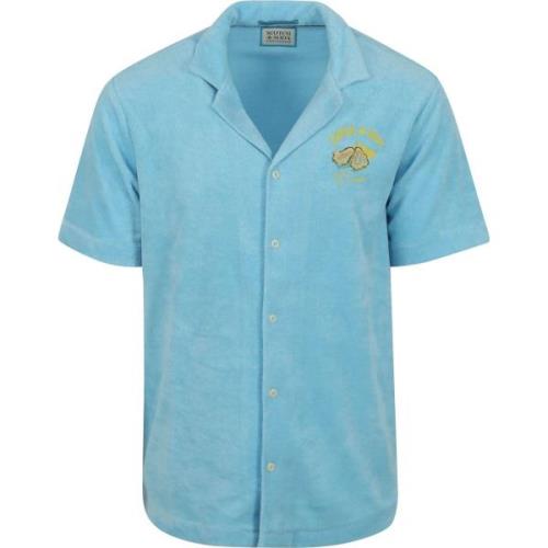 Overhemd Lange Mouw Scotch &amp; Soda Overhemd Badstof Lichtblauw