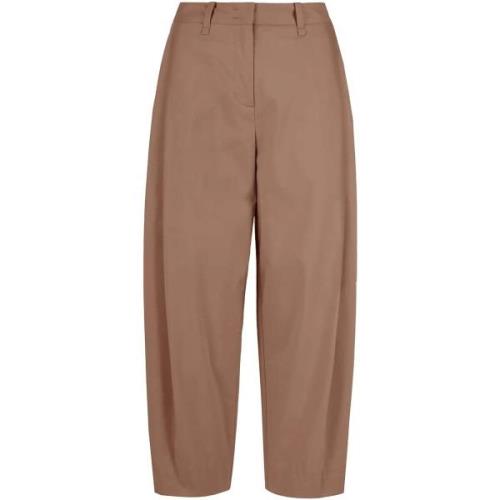 Broek Bomboogie Pleated Barrel-Leg Chinos