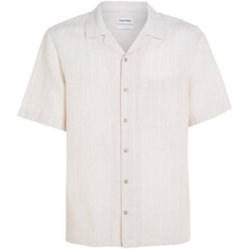 Overhemd Lange Mouw Calvin Klein Jeans Linen Cotton Stripe