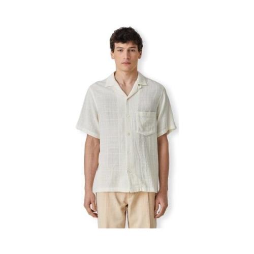 Overhemd Lange Mouw Portuguese Flannel Grain Shirt - White